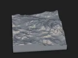 Mountain Terrain Relief Tile – Topographic Landscape STL-3