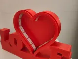 LOVE lithophane holder, battery operated with LED lights-1