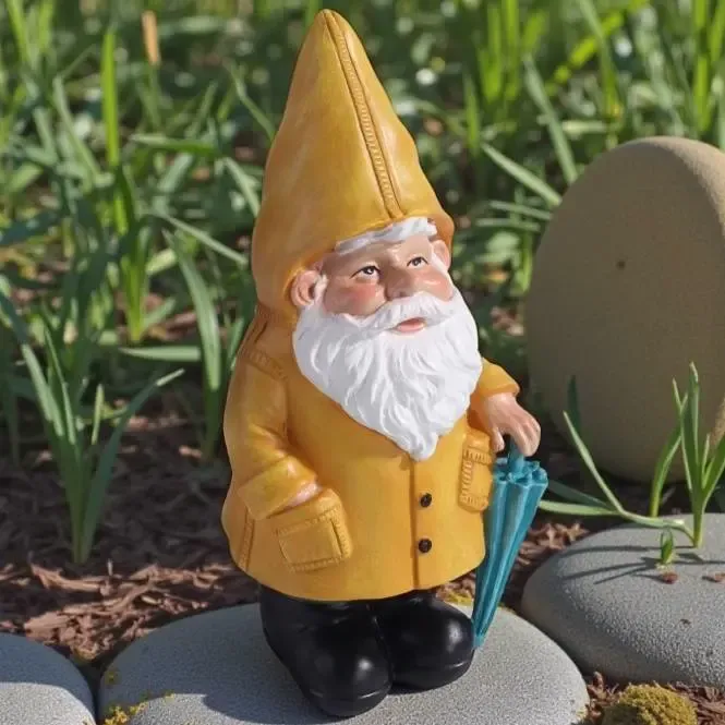 Garden Gnome with Umbrella