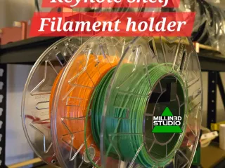 Filament Spool Holder for Keyhole Shelf holder storage