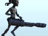 Alien running with machine-gun (6) (+ pre-supported version-3