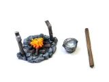 Campfire with the cooking pot-3