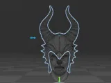 Gothic Horned Helmet – Dark Fantasy Armor-2