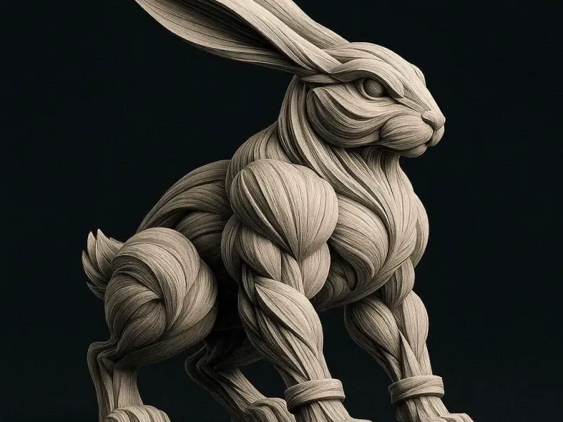 Brutal Muscular Sculpted Rabbit