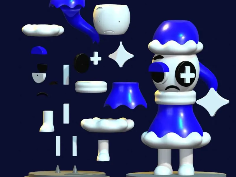 Dandys world Astro Stealth run STL Multipart 3D Model