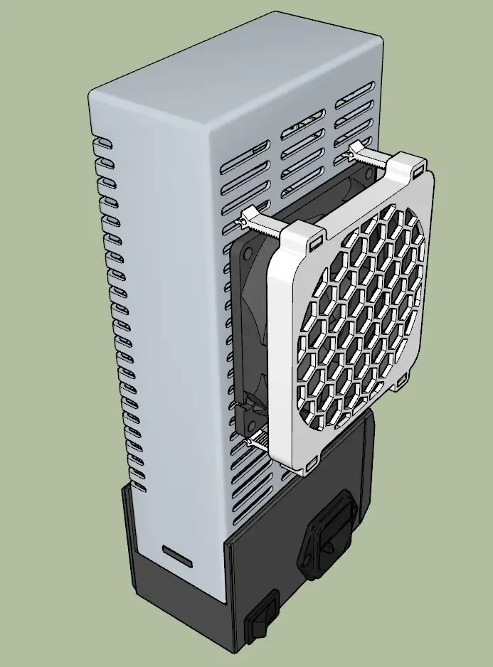 Supporto per ventola PSU da 80mm per Prusa i3 MK2S (2 opzioni)