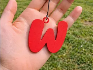 Initial W Keychain