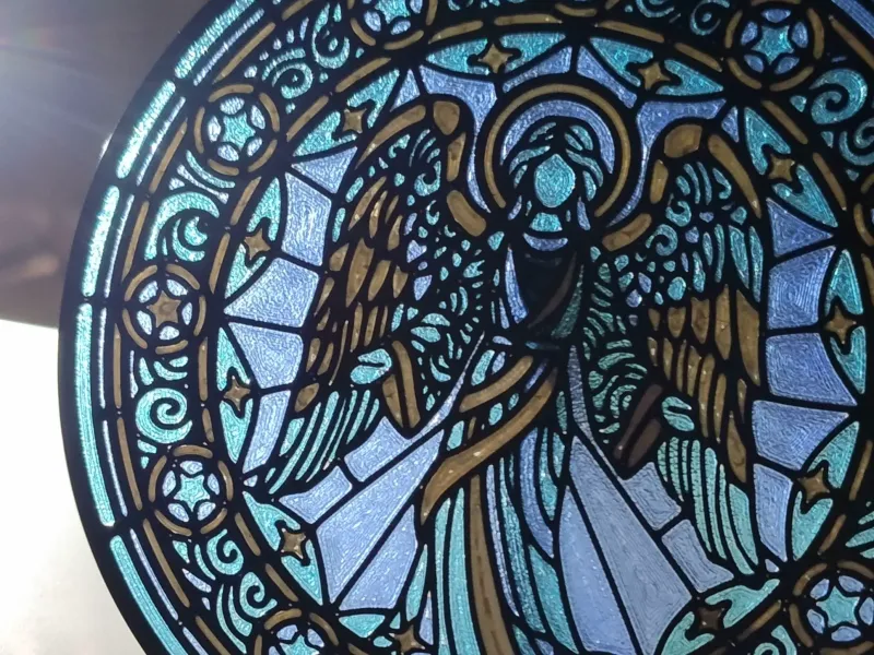Angel Stained Glass Like PLA