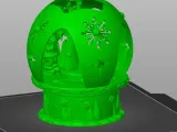 christmas snow globe santa and friends tea light-4