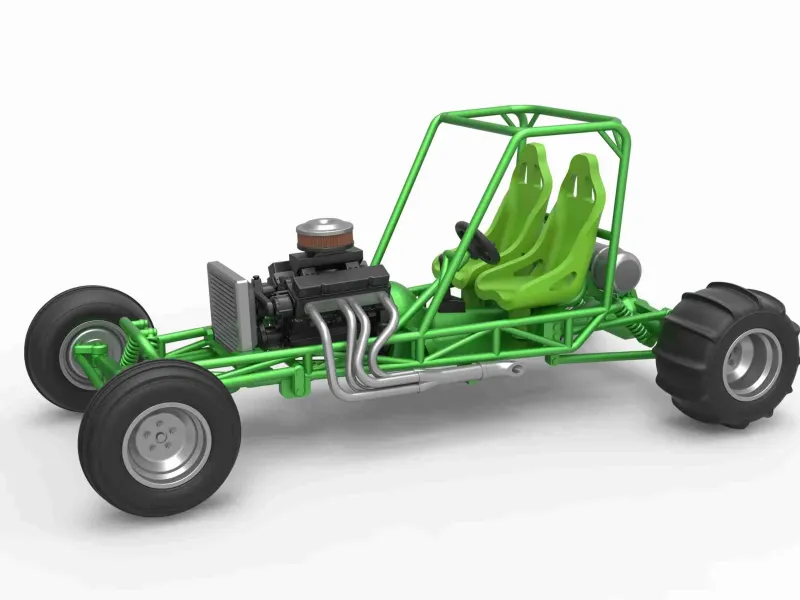 Diecast old school water pumper buggy Version 2 Scale 1:25