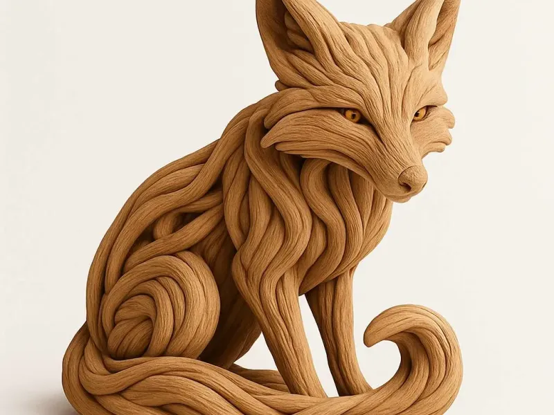Fox- Roots of Life – The Wooden Creatures