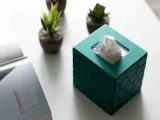 Tissue Box Cover (smaller, square) #2 - curved Stone Pattern-3