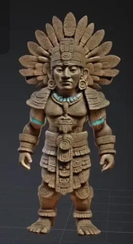 Mayan God Statue