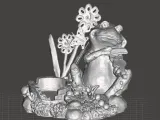 frog playing the fiddle tea light-0