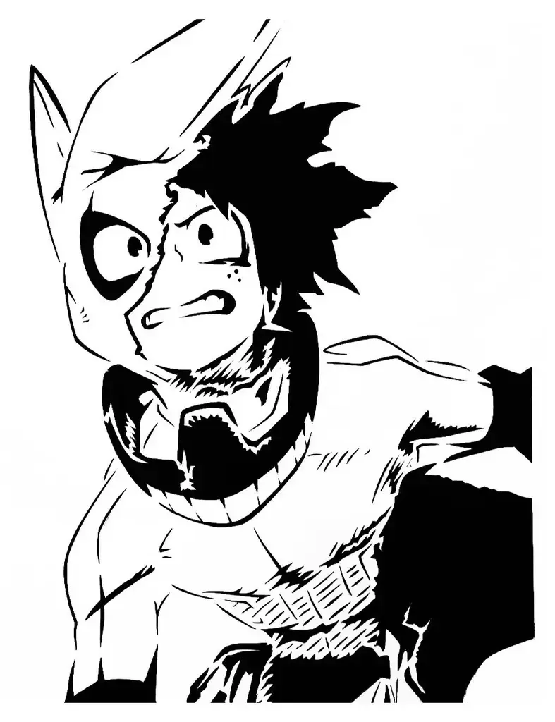 Izuku Midoriya stencil 3