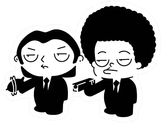 Stewie and Rolo stencil