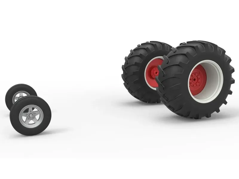 ビンテージスモールブロック プルトラクター 1:25スケール ホイールセット