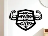 No Pain No Gain Wall Art, Wall Decor, Home Decor-0