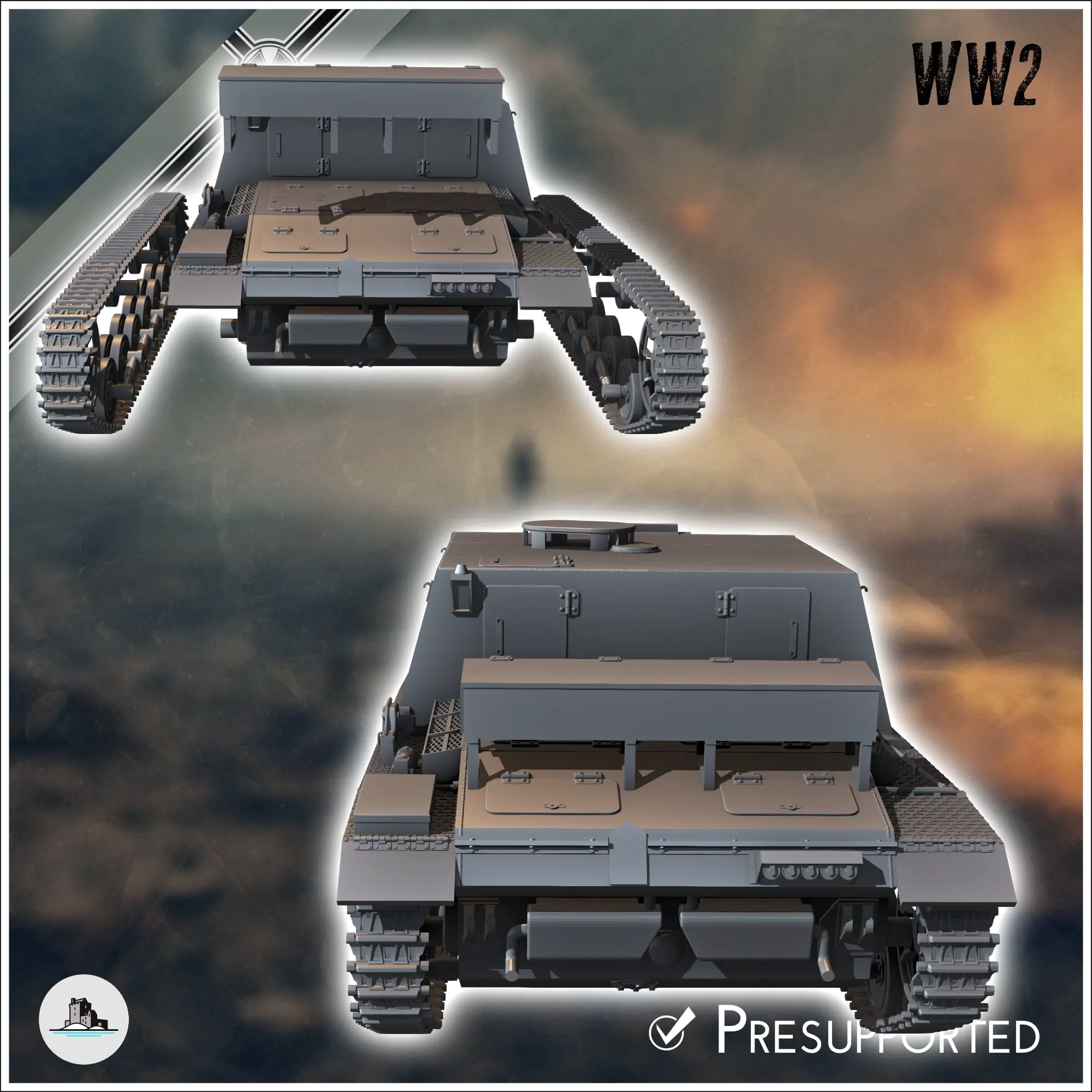 Sturm-Infanteriegeschutz 33B StuiG-33B - WW2 miniatures armo