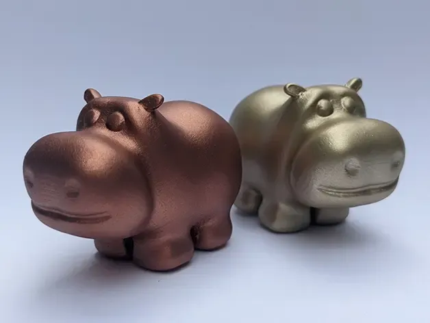 귀여운 하마 동물 모델