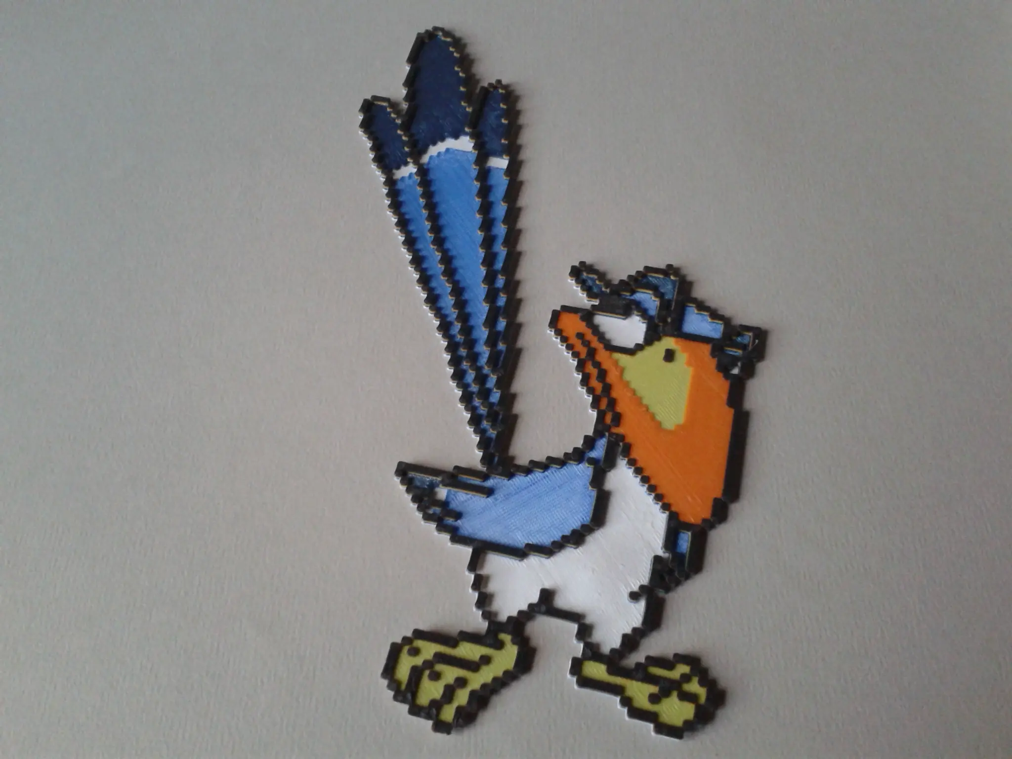 Zazu from The Lion King, with 5 filament changes