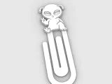 Paperclip friendly alien - bookmark-2