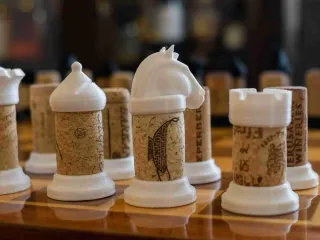 Wine Cork Chess Set