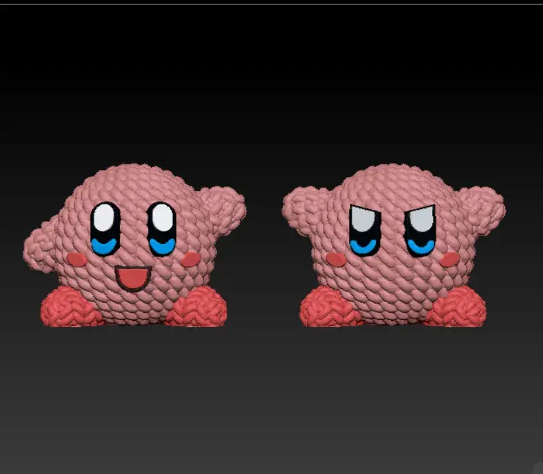 KIRBY HÄKELN GESTRICKT - STL &amp; 3MF MULTICOLOR