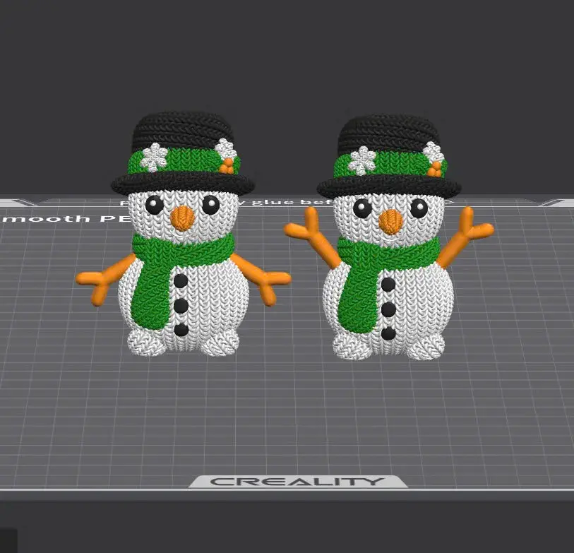 Snowman Crochet - Knitted - STL & 3mf Multicolor