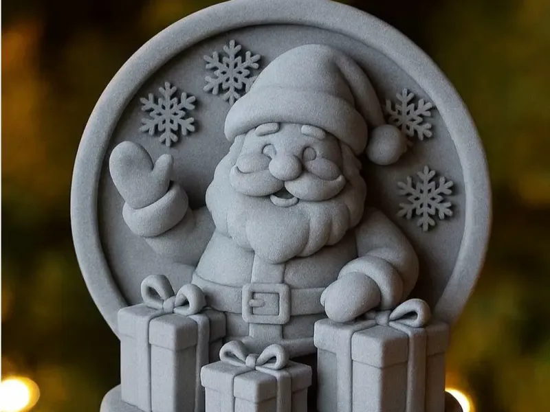 Santa Present Bauble Ornament