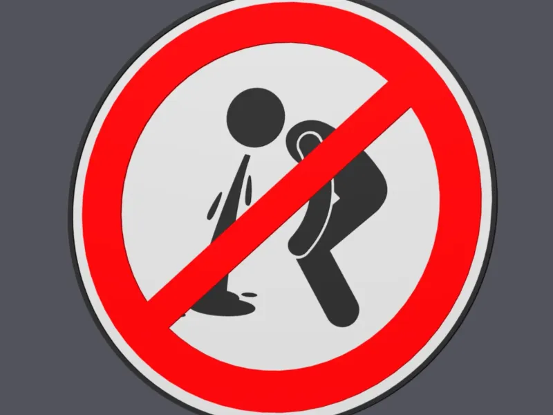 Vomit Forbidden v2 - Traffic Sign - Wall Art