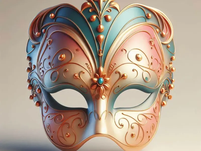 3782  Venetian Carnival Mask  Color  3D Model  magic   STL