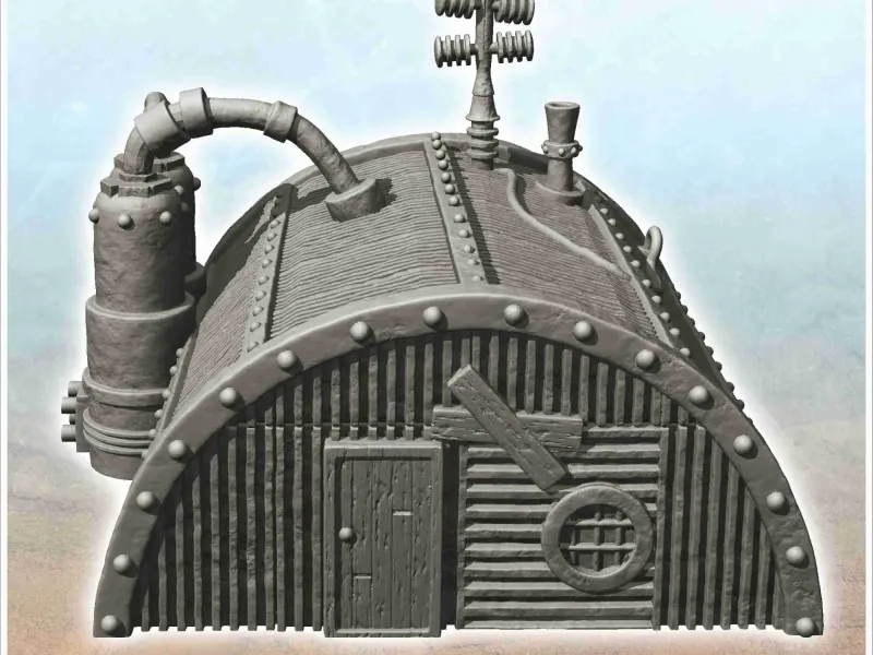 Ürün tankları ve manyetik antenler (2) ile depolama kulübesi - m
