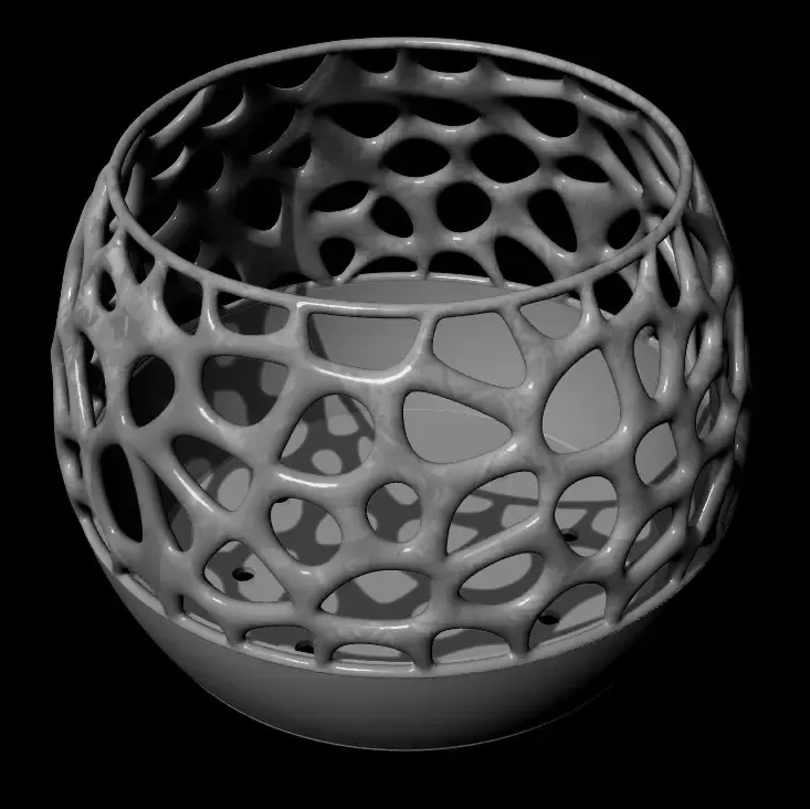 Orchid voronoid flowerpot