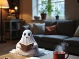 Little Ghost Reader - Halloween Decoration-1