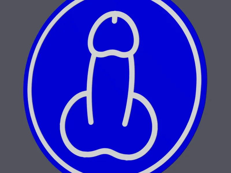 Penis Allowed - Traffic Sign - Wall Art