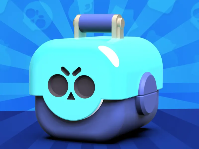 Paquete de Archivos Caja Brawl Juego Brawl Stars 3D 