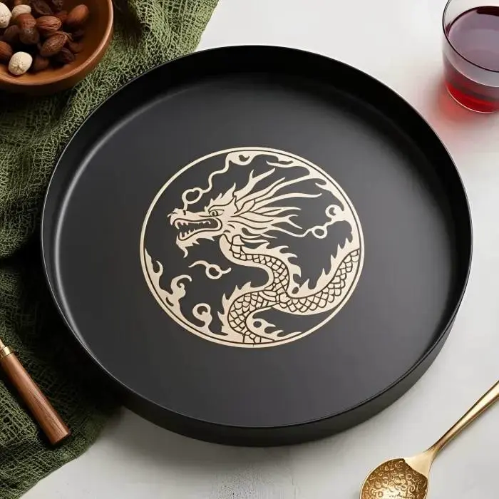 Modern Designer Tray with Relief "The Dragon Pit"