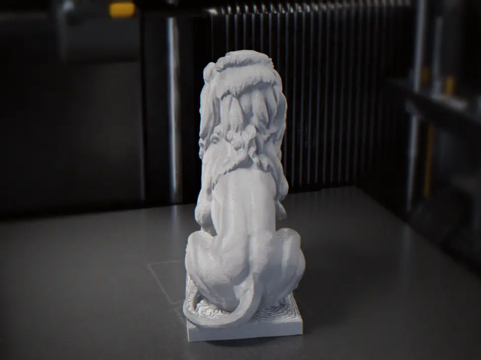 Iron Lion Sculpture Animal Statue 3D Printable