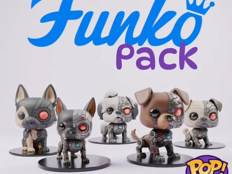 Pets Dogs Cyborg Funko Pop Pack