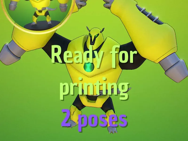 Armodrillo 3D Model - Easy Print Ben 10 Alien (Version 1.0)