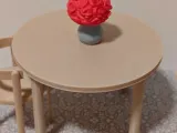 Round Dining Table 1:12 Scale – Dollhouse Miniature-0