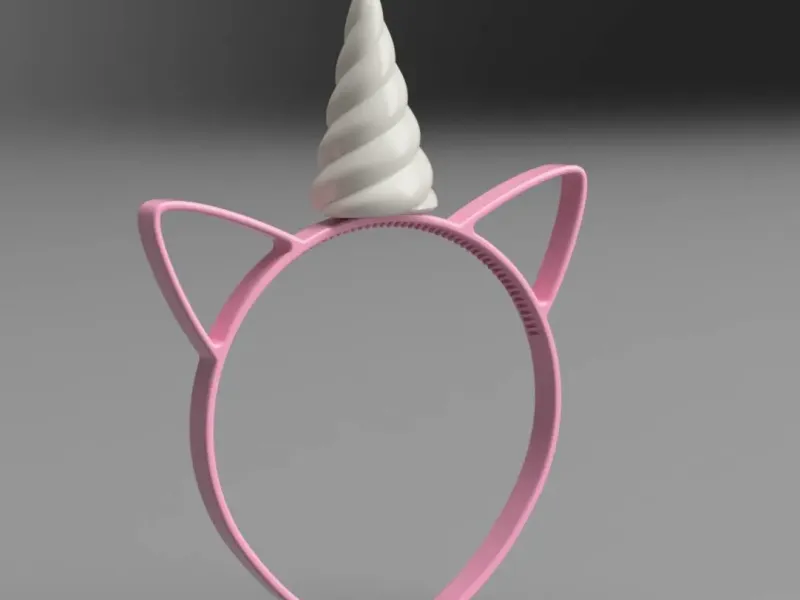 Einhorn-Stirnband – Kindergröße mit aufschraubbarem Horn