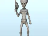 Alien soldier with laser gun (1) (+ pre-supported version &-1