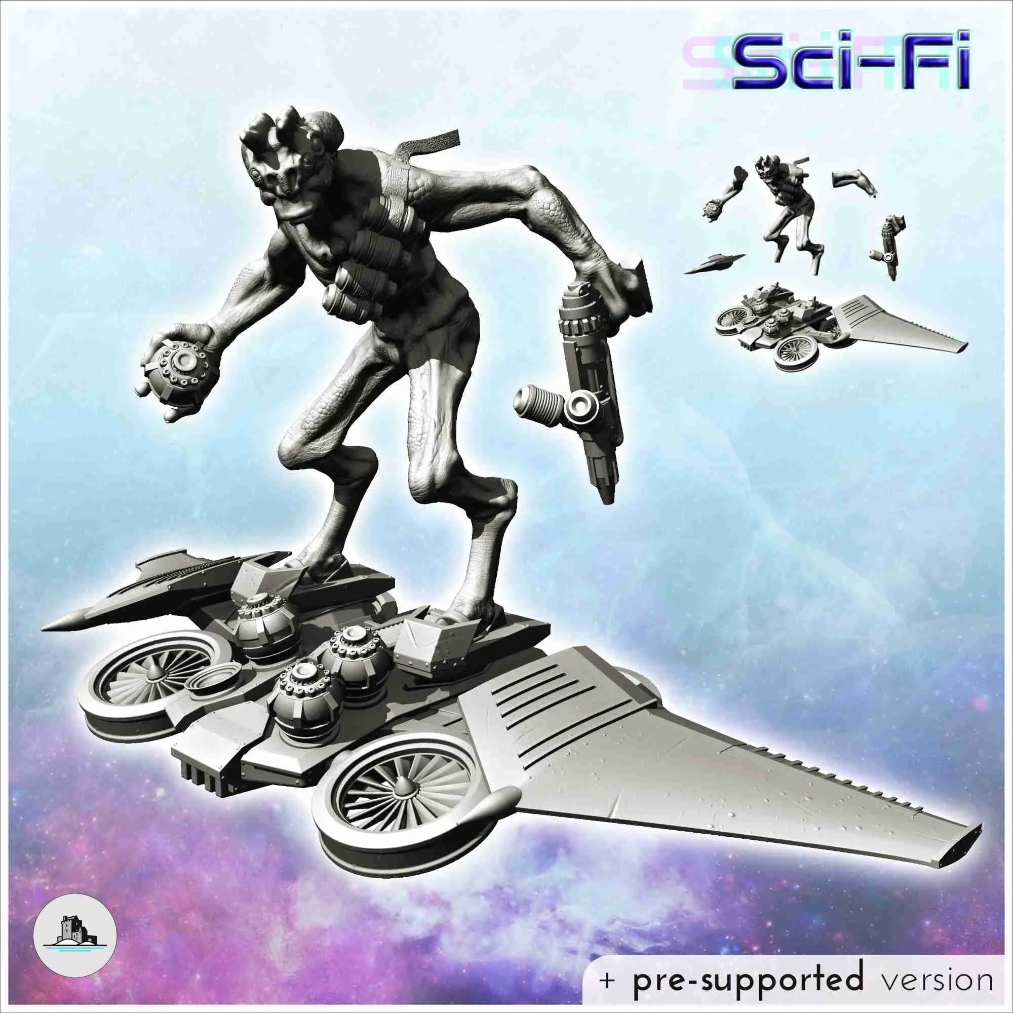 Sci-Fi alien figures pack No. 2 - science fiction miniatures