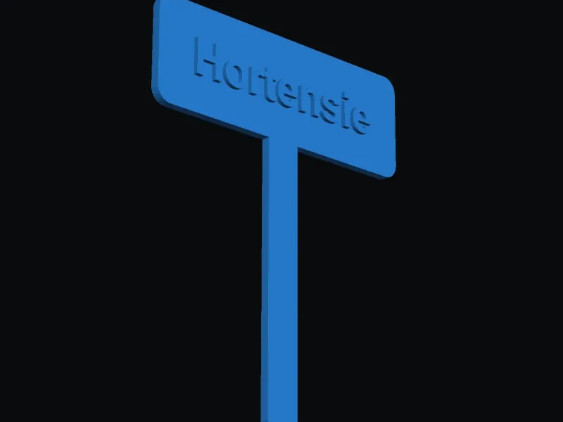 Hortensie Pflanzschild