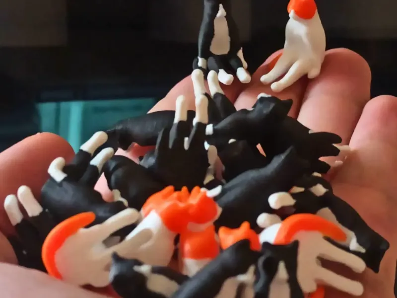Cute tiny sitting cats