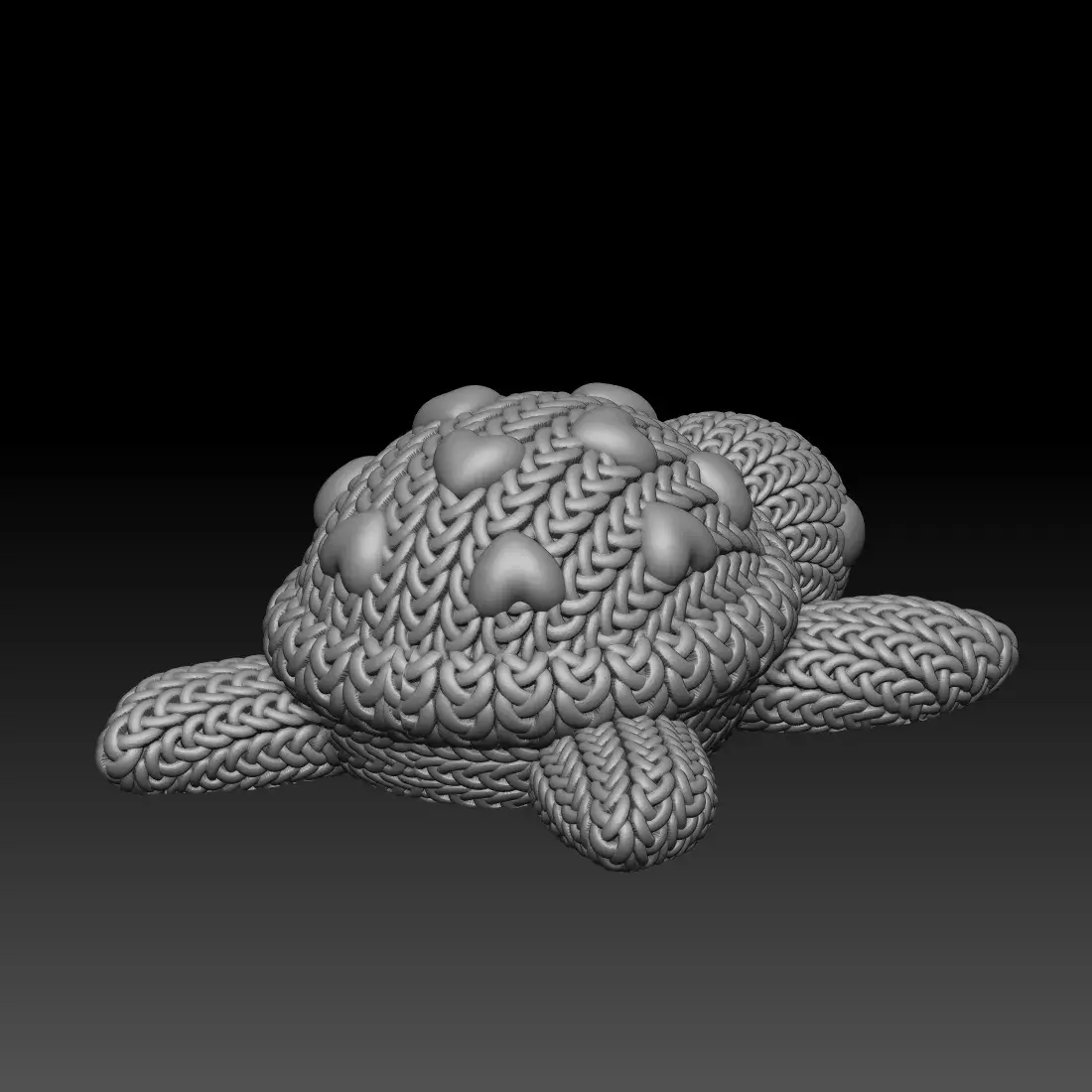 Knitted Valentine Turtle