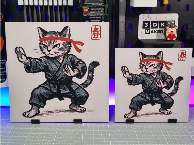 KungFu Cat - Hueforge - 4 Colors