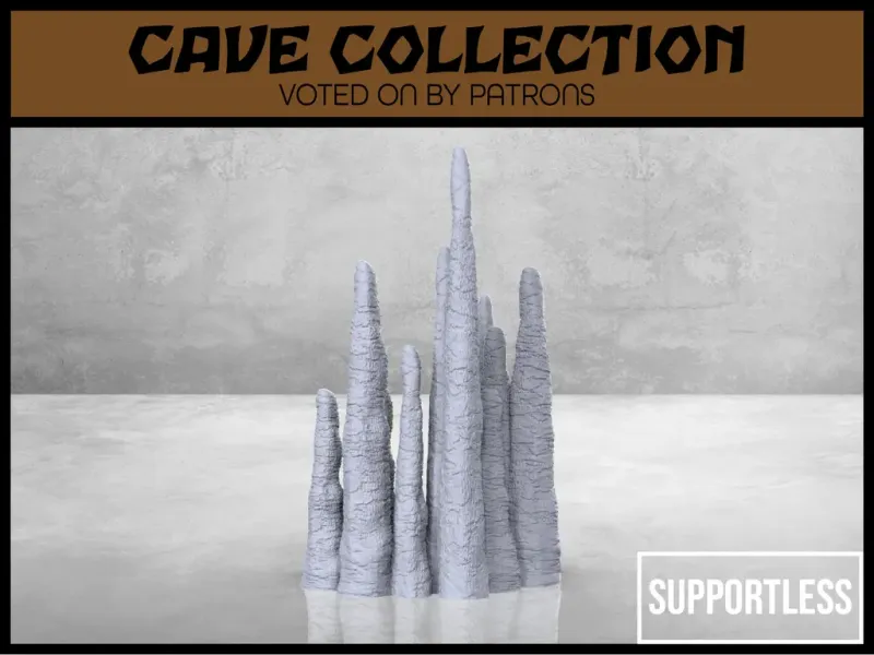 Grote stalagmiet - Tafelmodel strooiveld